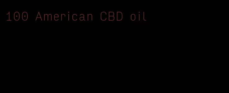 100 American CBD oil