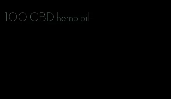 100 CBD hemp oil