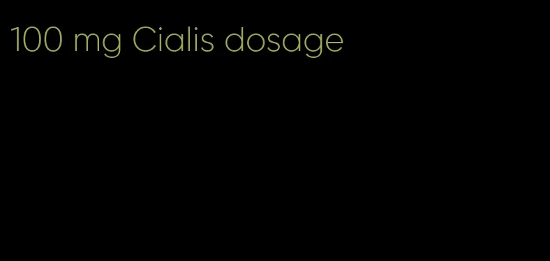 100 mg Cialis dosage