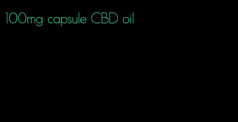 100mg capsule CBD oil