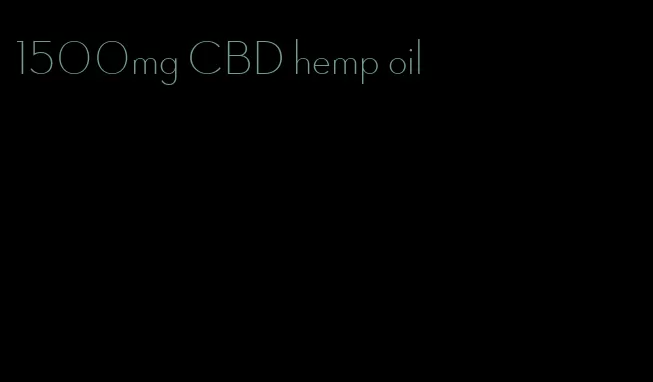 1500mg CBD hemp oil