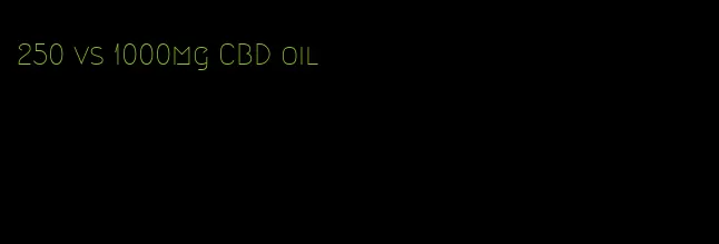 250 vs 1000mg CBD oil