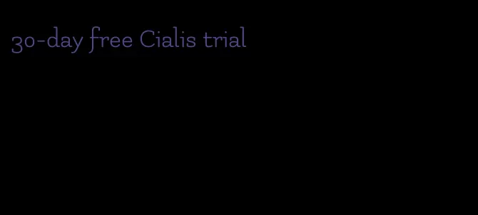 30-day free Cialis trial