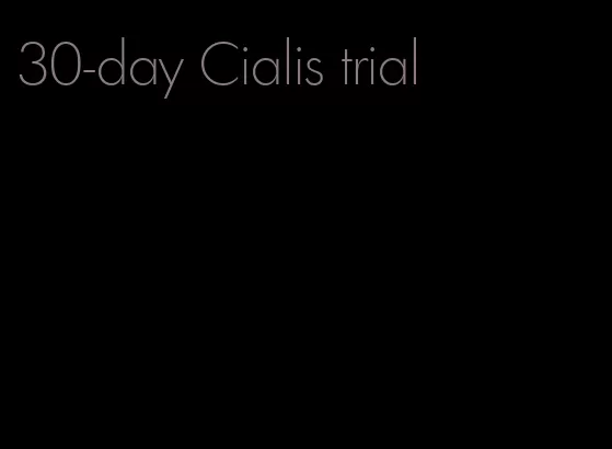 30-day Cialis trial