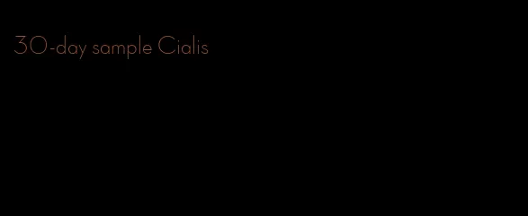 30-day sample Cialis