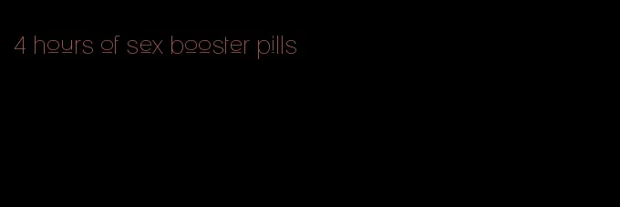 4 hours of sex booster pills