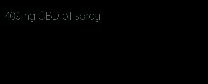 400mg CBD oil spray