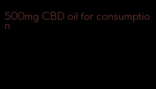 500mg CBD oil for consumption