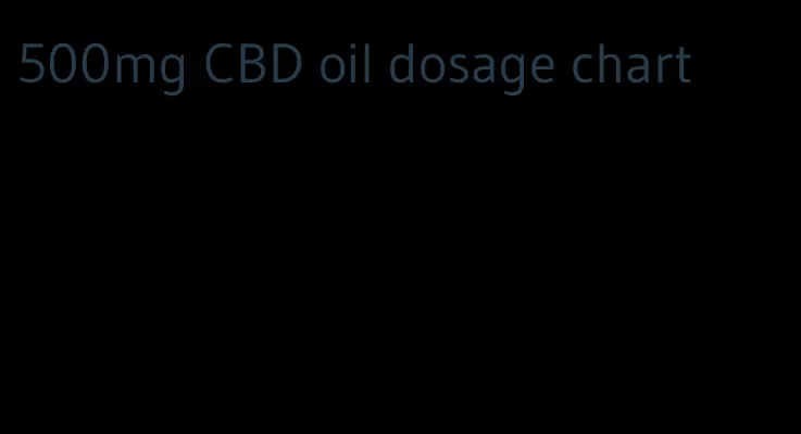 500mg CBD oil dosage chart