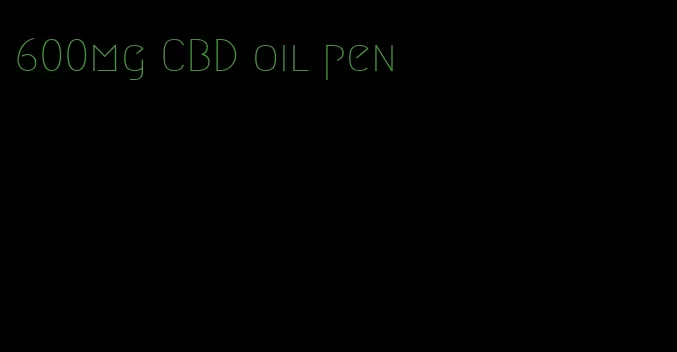 600mg CBD oil pen