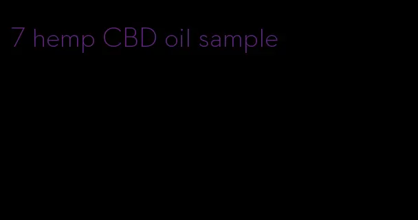 7 hemp CBD oil sample