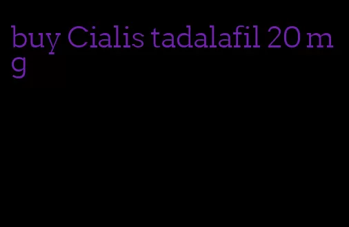 buy Cialis tadalafil 20 mg