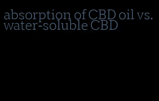 absorption of CBD oil vs. water-soluble CBD