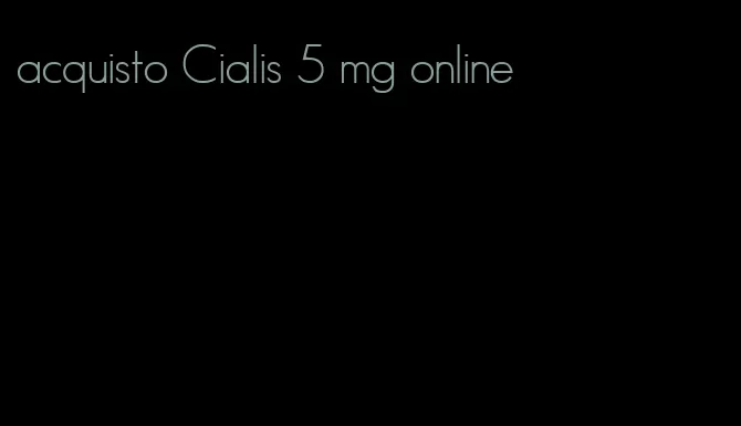 acquisto Cialis 5 mg online