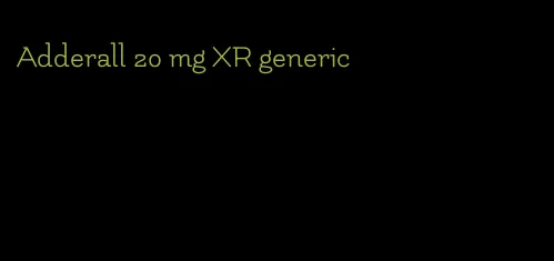 Adderall 20 mg XR generic