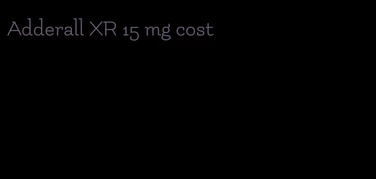 Adderall XR 15 mg cost