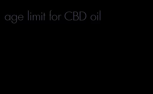 age limit for CBD oil