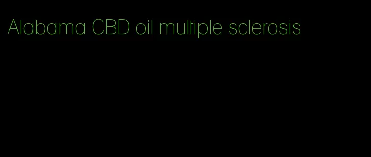 Alabama CBD oil multiple sclerosis