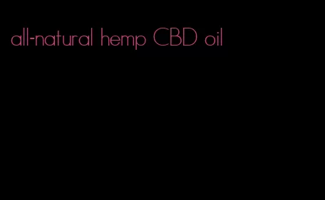 all-natural hemp CBD oil