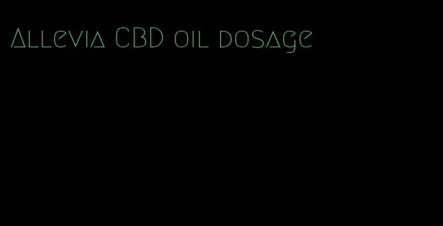 Allevia CBD oil dosage