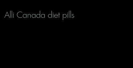 Alli Canada diet pills