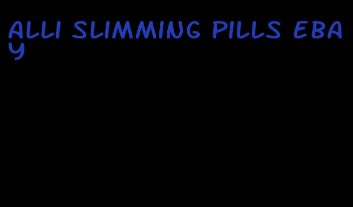 Alli slimming pills eBay