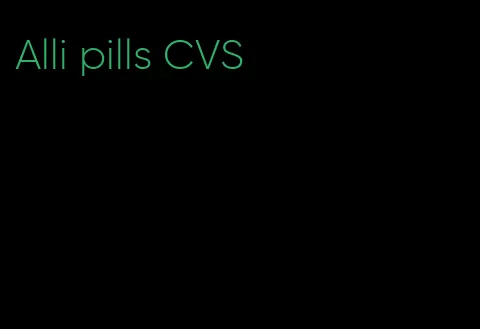 Alli pills CVS