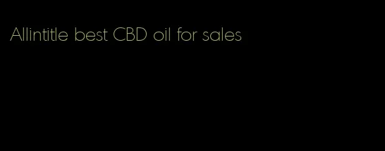 Allintitle best CBD oil for sales