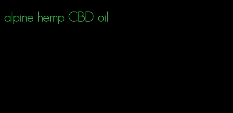 alpine hemp CBD oil