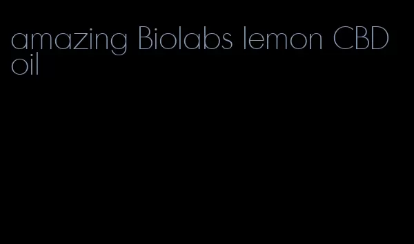 amazing Biolabs lemon CBD oil