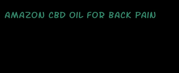 Amazon CBD oil for back pain