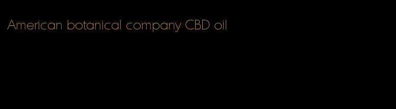 American botanical company CBD oil