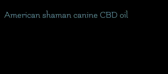 American shaman canine CBD oil