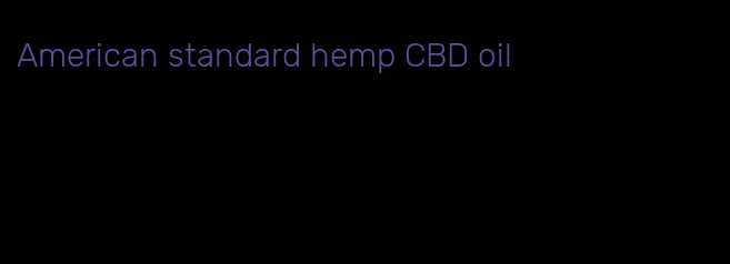 American standard hemp CBD oil