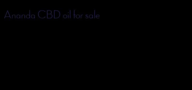 Ananda CBD oil for sale