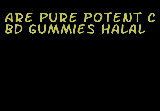 are pure potent CBD gummies halal