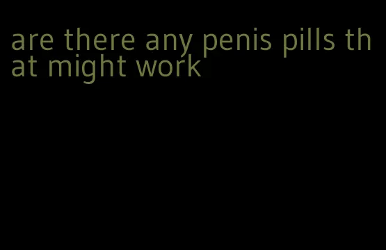 are there any penis pills that might work