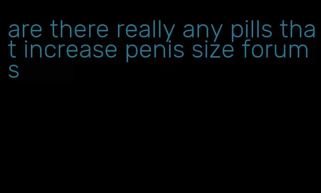 are there really any pills that increase penis size forums