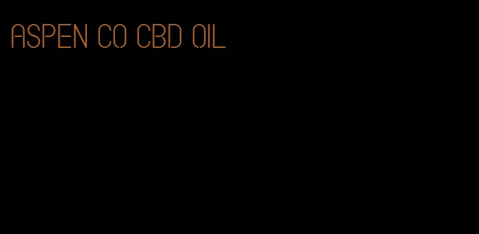 aspen co CBD oil