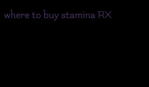 where to buy stamina RX