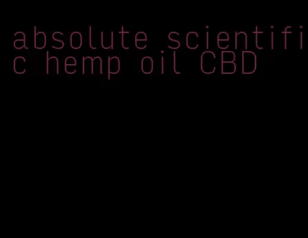 absolute scientific hemp oil CBD