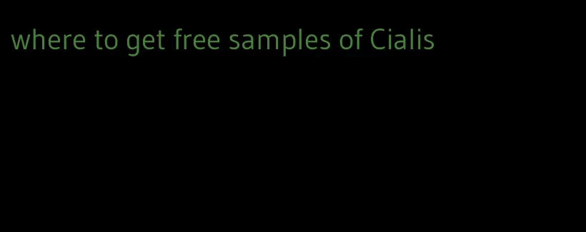 where to get free samples of Cialis