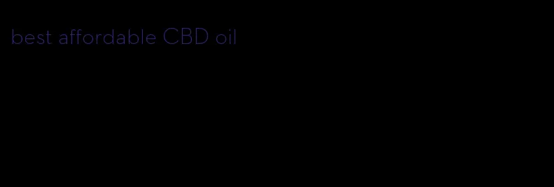 best affordable CBD oil