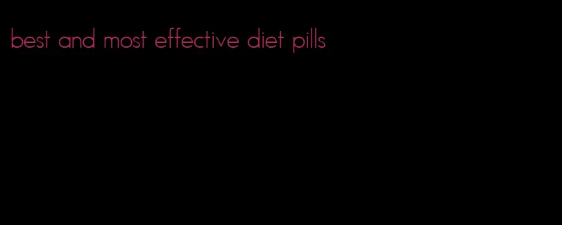 best and most effective diet pills