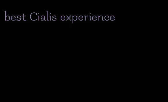 best Cialis experience