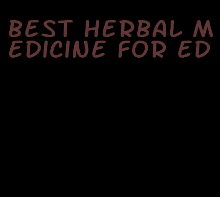 best herbal medicine for ED