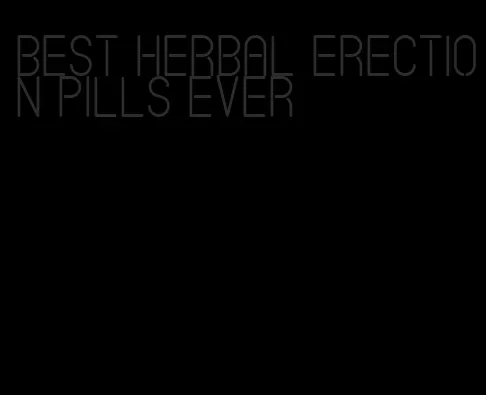 best herbal erection pills ever