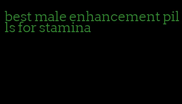 best male enhancement pills for stamina