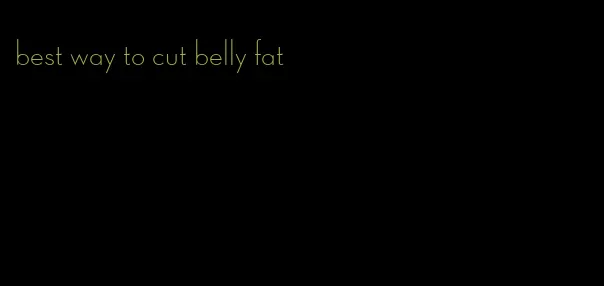 best way to cut belly fat