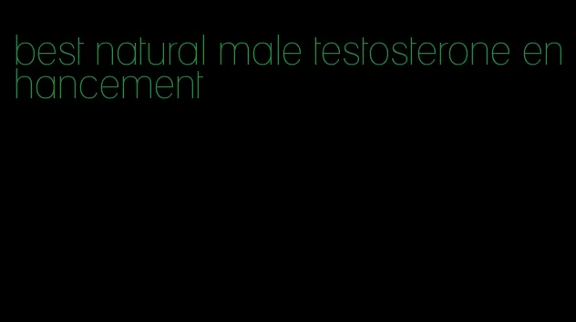 best natural male testosterone enhancement